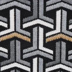 SCHÖNER LEBEN. Tischdecke Jacquard grafisch T schwarz weiß goldfarbig eckig in div. Größen