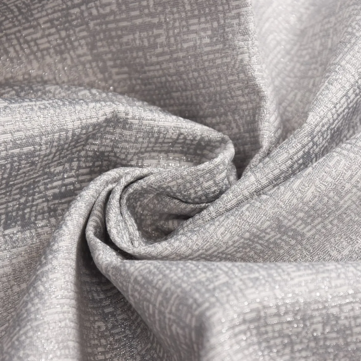 SCHÖNER LEBEN. Tischdecke Jacquard-Stoff Double Face Struktur Lurex Silberglanz eckig in verschiedenen Größen