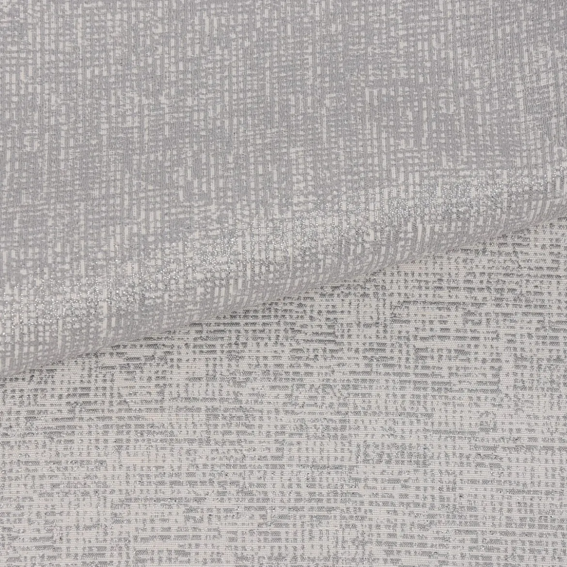 SCHÖNER LEBEN. Tischdecke Jacquard-Stoff Double Face Struktur Lurex Silberglanz eckig in verschiedenen Größen