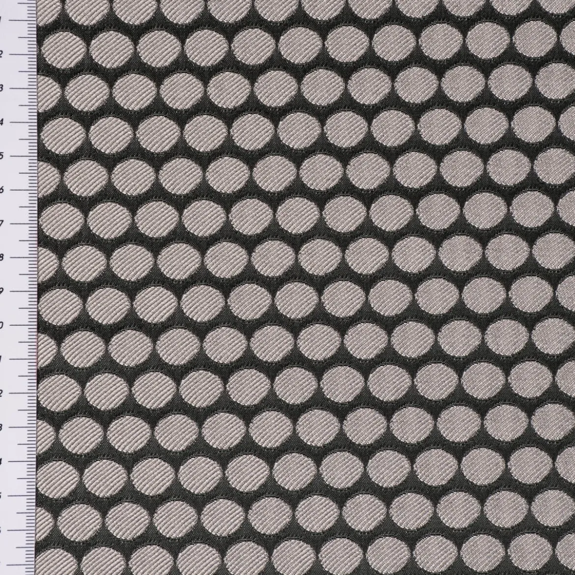 SCHÖNER LEBEN. Tischdecke Jacquard Punkte schwarz silbergrau verschiedene Größen