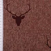 SCHÖNER LEBEN. Tischdecke Jacquard Hirschkopf mit Geweih rotbraun dunkelrot verschiedene Größen