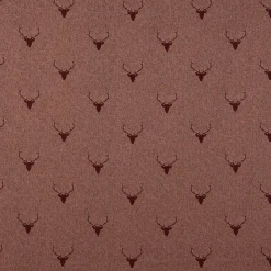 SCHÖNER LEBEN. Tischdecke Jacquard Hirschkopf mit Geweih rotbraun dunkelrot verschiedene Größen