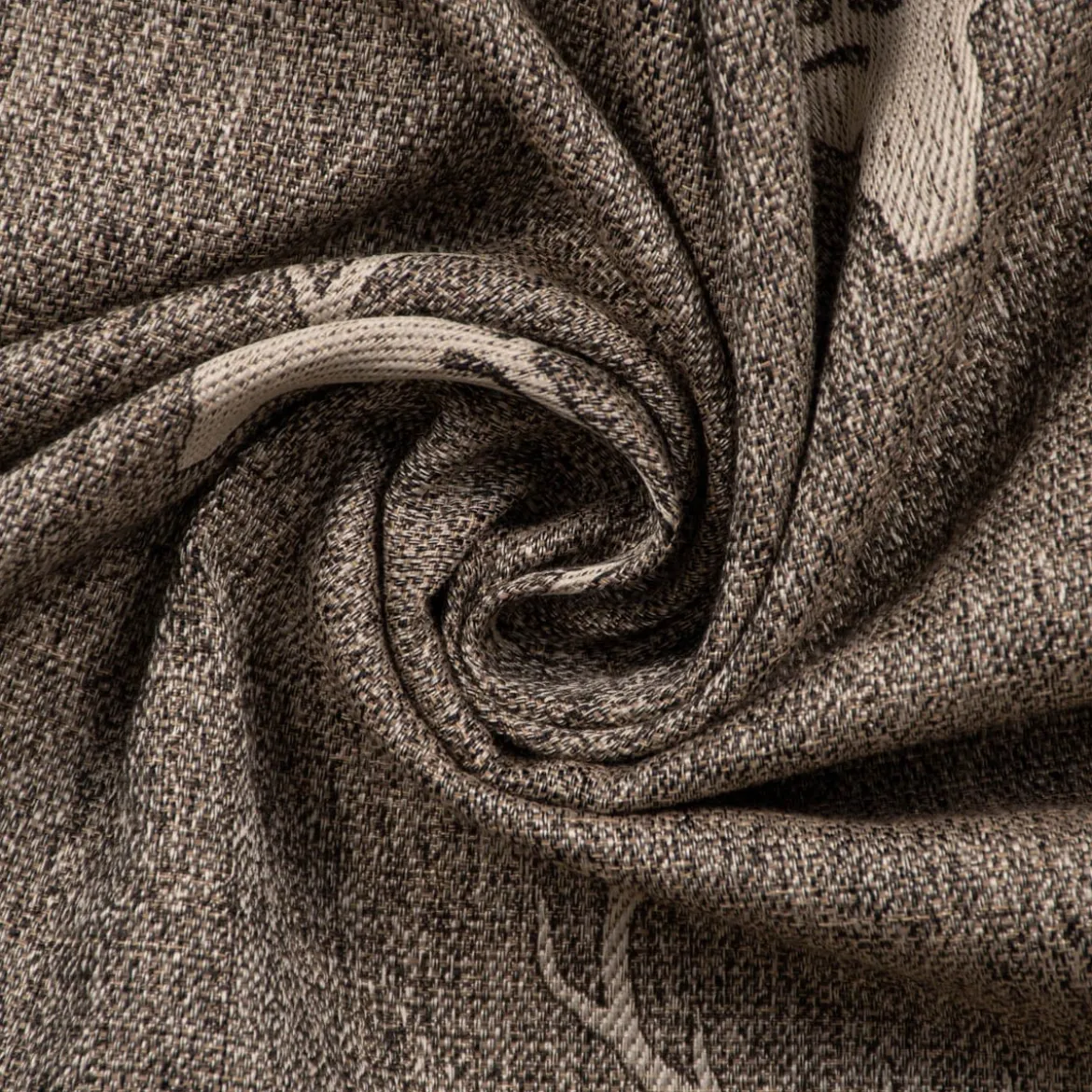 SCHÖNER LEBEN. Tischdecke Jacquard Hirschkopf mit Geweih braun beige verschiedene Größen