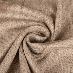 SCHÖNER LEBEN. Tischdecke Jacquard Hirschkopf mit Geweih beige hellbraun verschiedene Größen