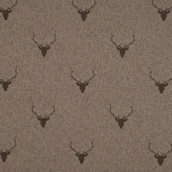 SCHÖNER LEBEN. Tischdecke Jacquard Hirschkopf mit Geweih braun dunkelbraun verschiedene Größen
