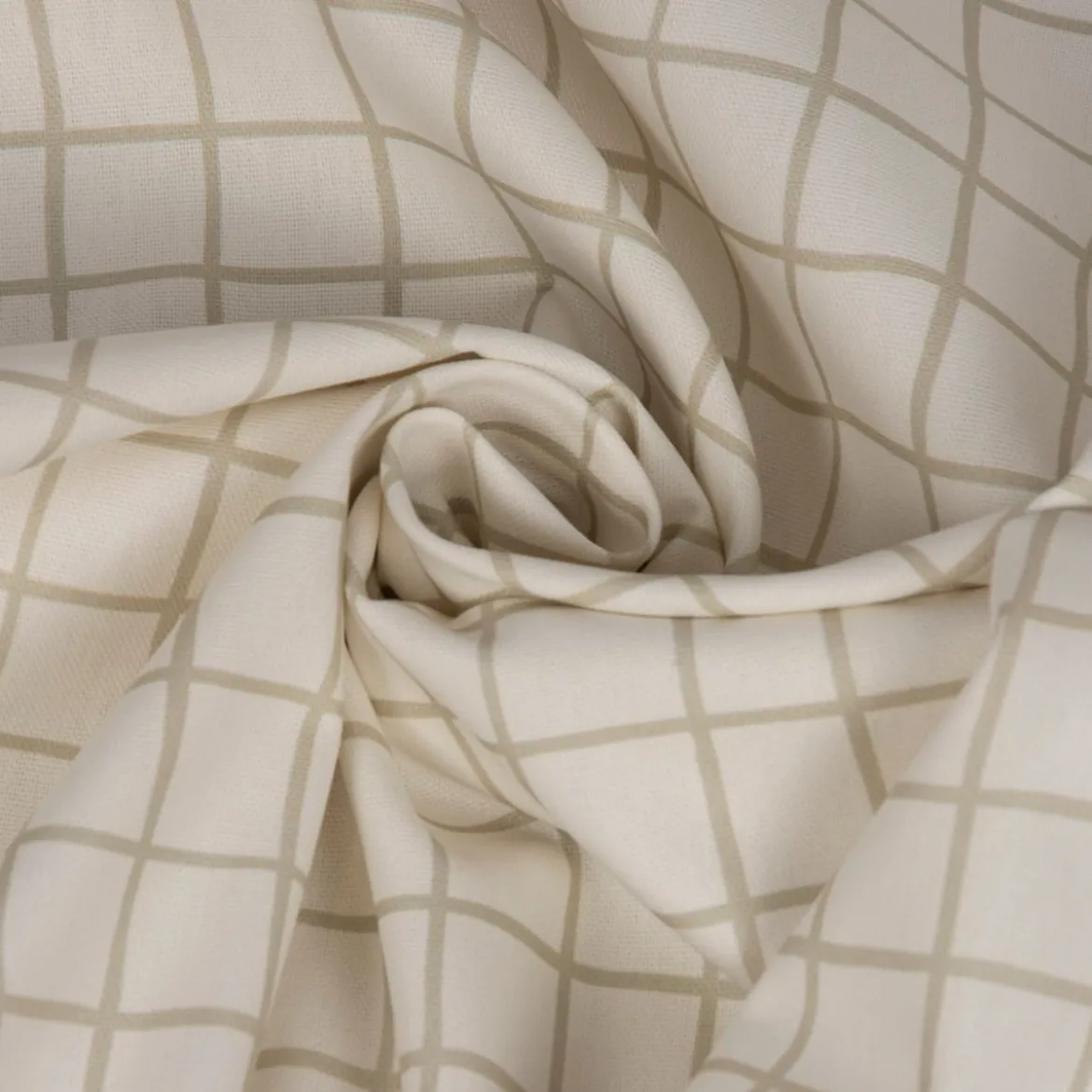 SCHÖNER LEBEN. Tischdecke Karo Gitter wollweiß beige verschiedene Größen