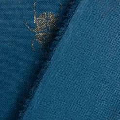 SCHÖNER LEBEN. Tischdecke Käfer blau gold metallic verschiedene Größen