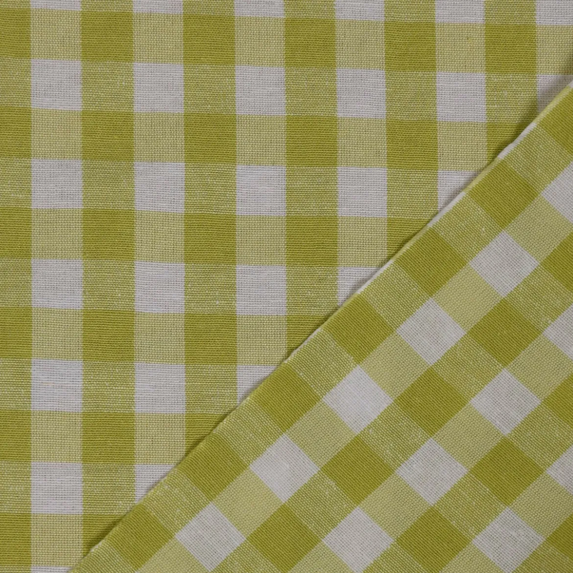SCHÖNER LEBEN. Tischdecke Landhaus kariert lime weiß Karogröße ca.1,3x1,3cm verschiedene Größen