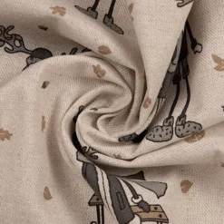 SCHÖNER LEBEN. Tischdecke Leinenlook Moose Winter Elche Love natur grau beige verschiedene Größen
