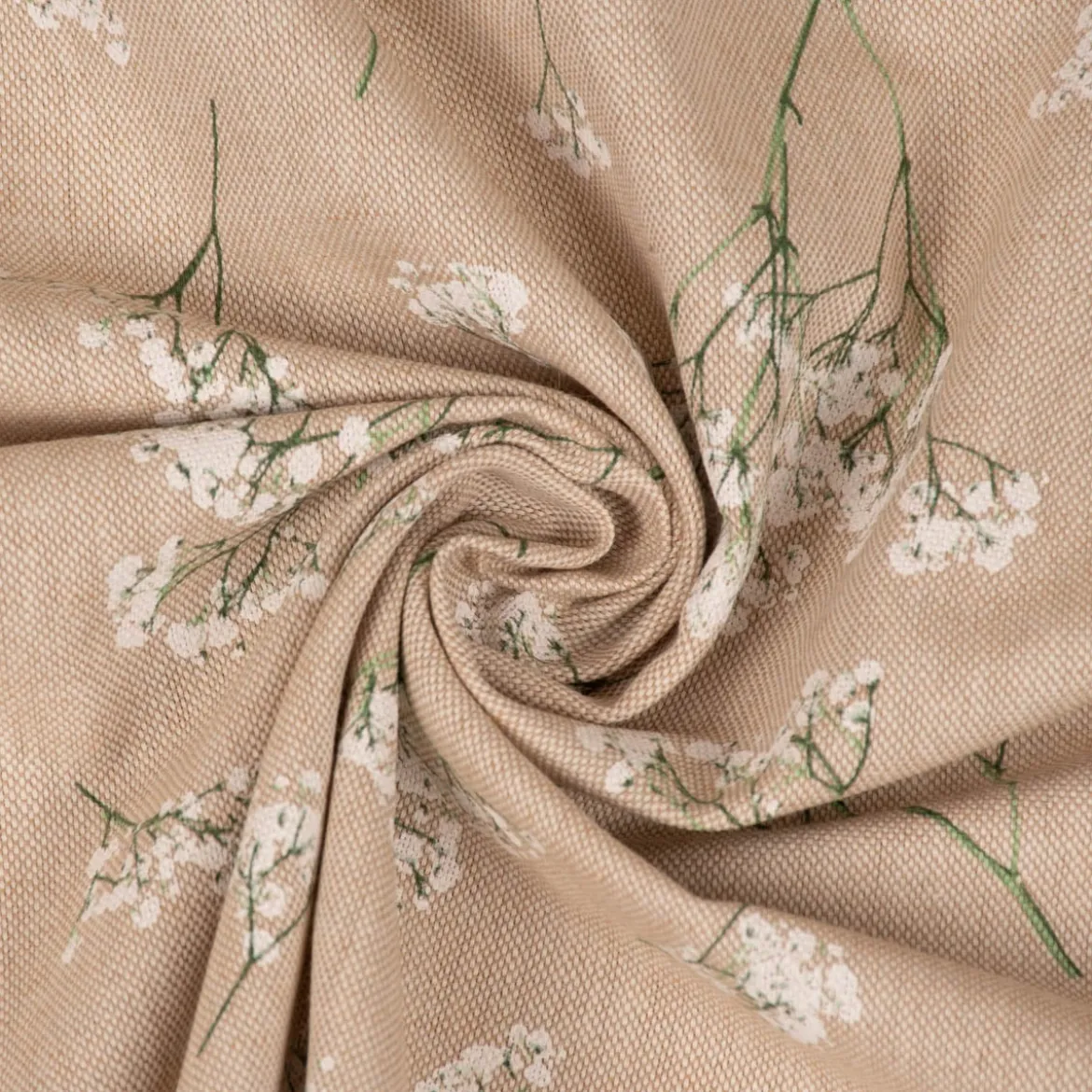 SCHÖNER LEBEN. Tischdecke Leinenlook Florist Elegant Schleierkraut natur weiß verschiedene Größen