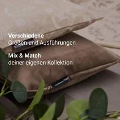 SCHÖNER LEBEN. Tischdecke Leinenlook Riviera Stripe Small Streifen natur blau verschiedene Größen