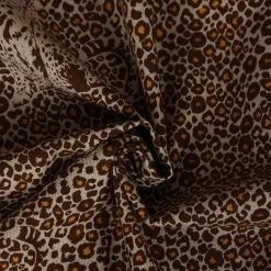 SCHÖNER LEBEN. Tischdecke Leinenlook Leoparden natur braun verschiedene Größen
