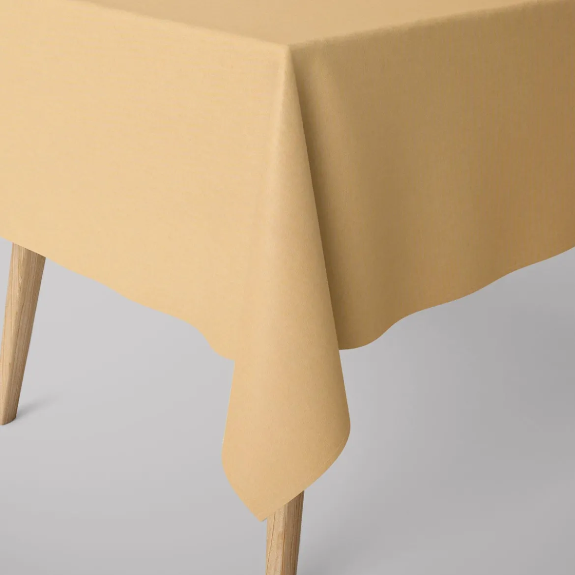 SCHÖNER LEBEN. Tischdecke Leinenlook uni pastell gelb verschiedene Größen