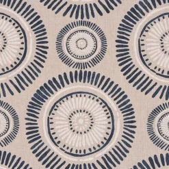 SCHÖNER LEBEN. Tischdecke Mandala Kreise Punkte Striche natur nachtblau cremeweiß verschiedene Größen