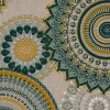 SCHÖNER LEBEN. Tischdecke Mandalas natur grün verschiedene Größen