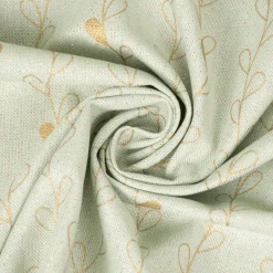 SCHÖNER LEBEN. Tischdecke Metallic Blätterranken mint goldfarbig verschiedene Größen