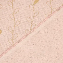 SCHÖNER LEBEN. Tischdecke Metallic Blätterranken rosa goldfarbig verschiedene Größen