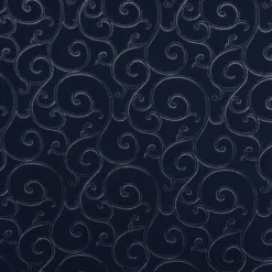 SCHÖNER LEBEN. Tischdecke Ornamente Schnörkel Lurex dunkelblau silberfarbig verschiedene Größen