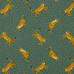 SCHÖNER LEBEN. Tischdecke Ottoman Leopard Punkte grün gelb verschiedene Größen
