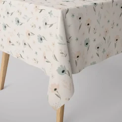 SCHÖNER LEBEN. Tischdecke Pastell Blumen ecru mintgrün vanille verschiedene Größen