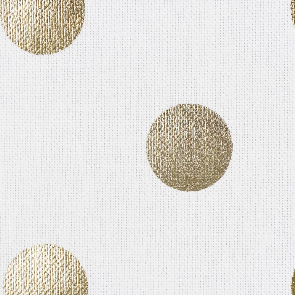 SCHÖNER LEBEN. Tischdecke Punkte Kreise weiß goldfarbig metallic eckig in verschiedenen Größen