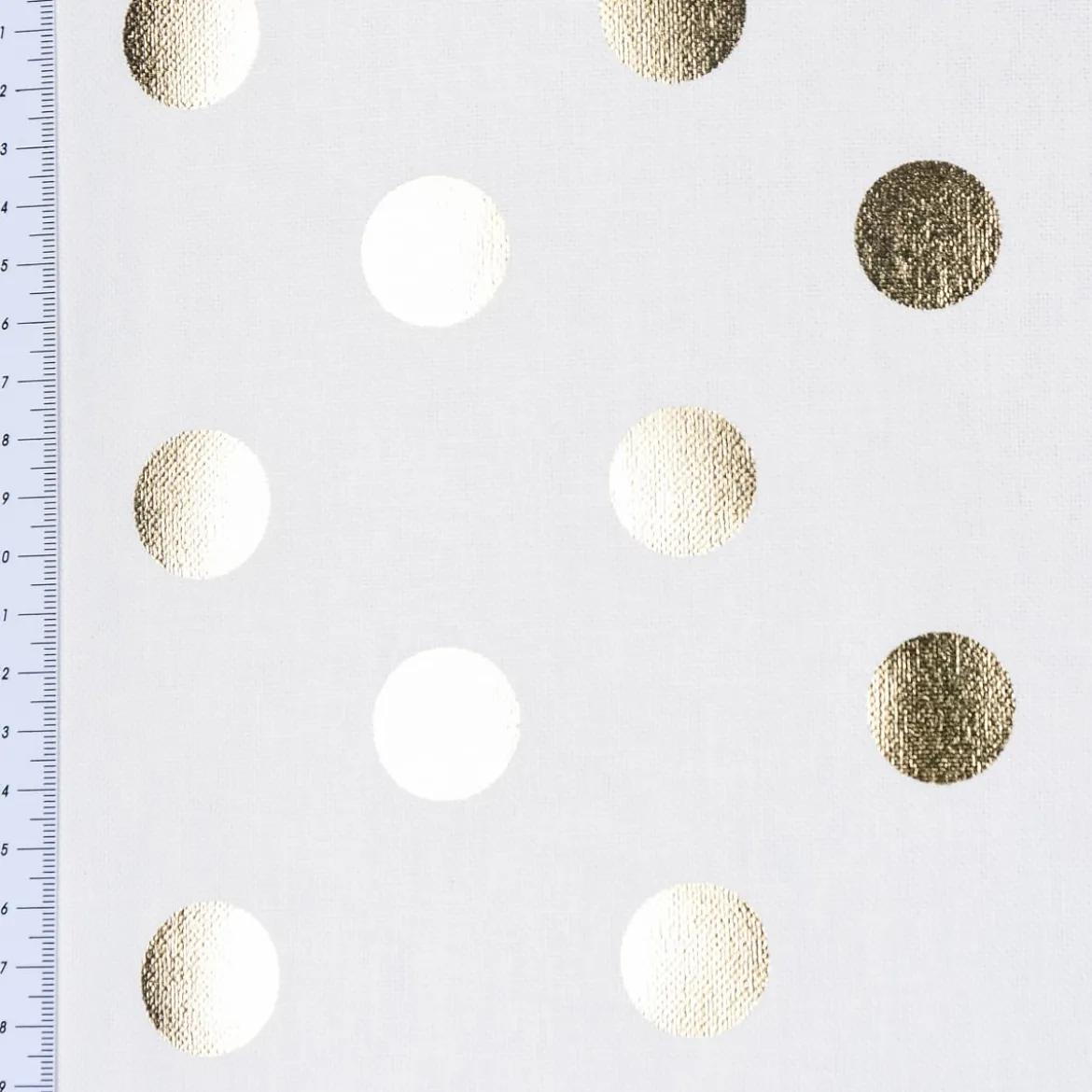 SCHÖNER LEBEN. Tischdecke Punkte Kreise weiß goldfarbig metallic eckig in verschiedenen Größen