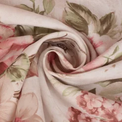 SCHÖNER LEBEN. Tischdecke Rosen Pfingstrosen Blüten Ornamente creme rosa pink grün verschiedene Größen