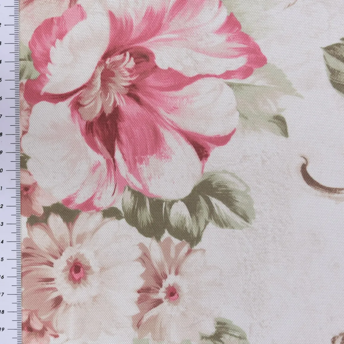 SCHÖNER LEBEN. Tischdecke Rosen Pfingstrosen Blüten Ornamente creme rosa pink grün verschiedene Größen