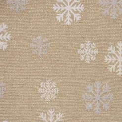SCHÖNER LEBEN. Tischdecke Schneeflocken beidseitig gold beige eckig in verschiedenen Größen
