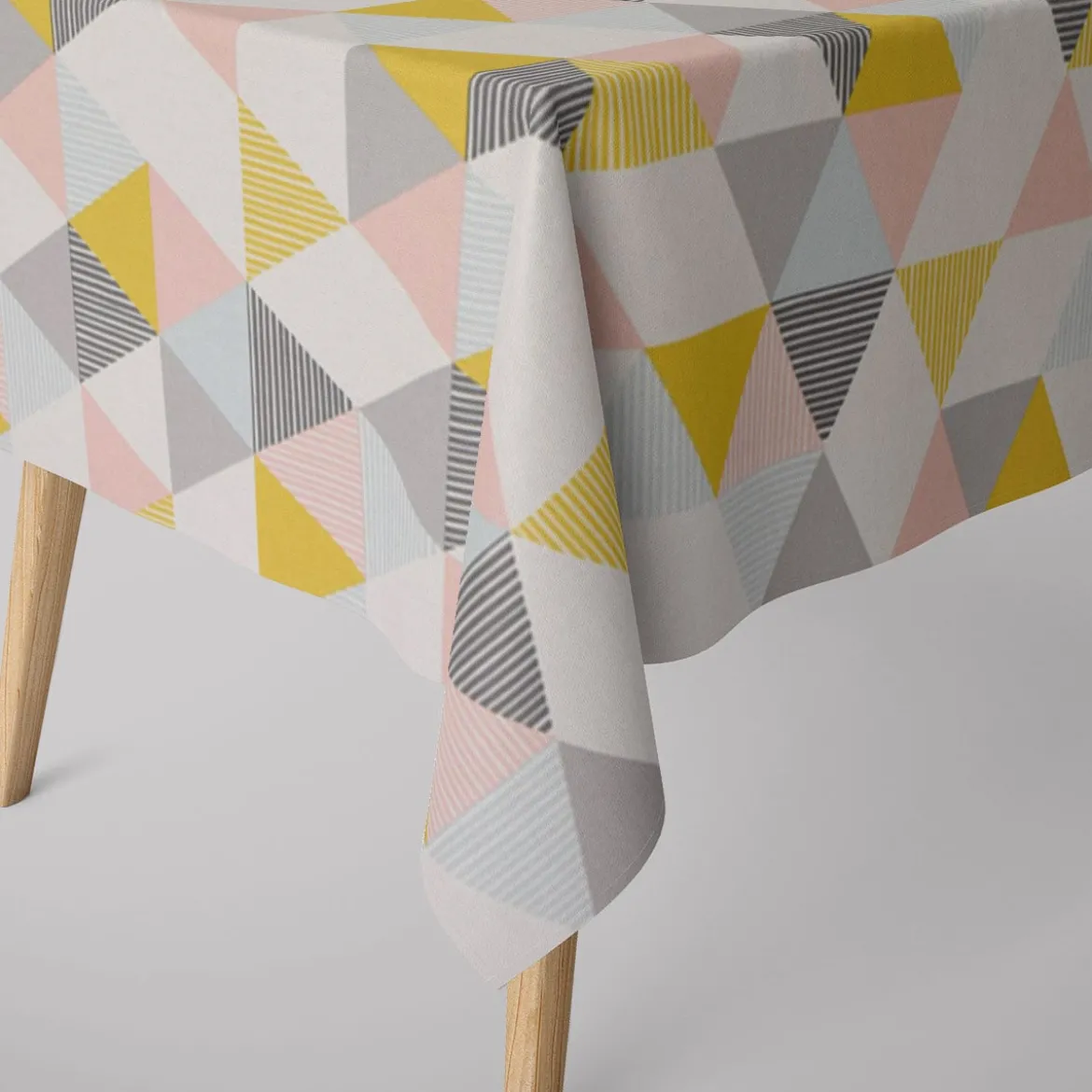 SCHÖNER LEBEN. Tischdecke STUDIO G Brio Dreiecke Sorbet rosa senf blau grau verschiedene Größen