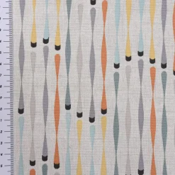SCHÖNER LEBEN. Tischdecke STUDIO G geometrisch Stäbchen beige blau gelb orange grau verschiedene Größen