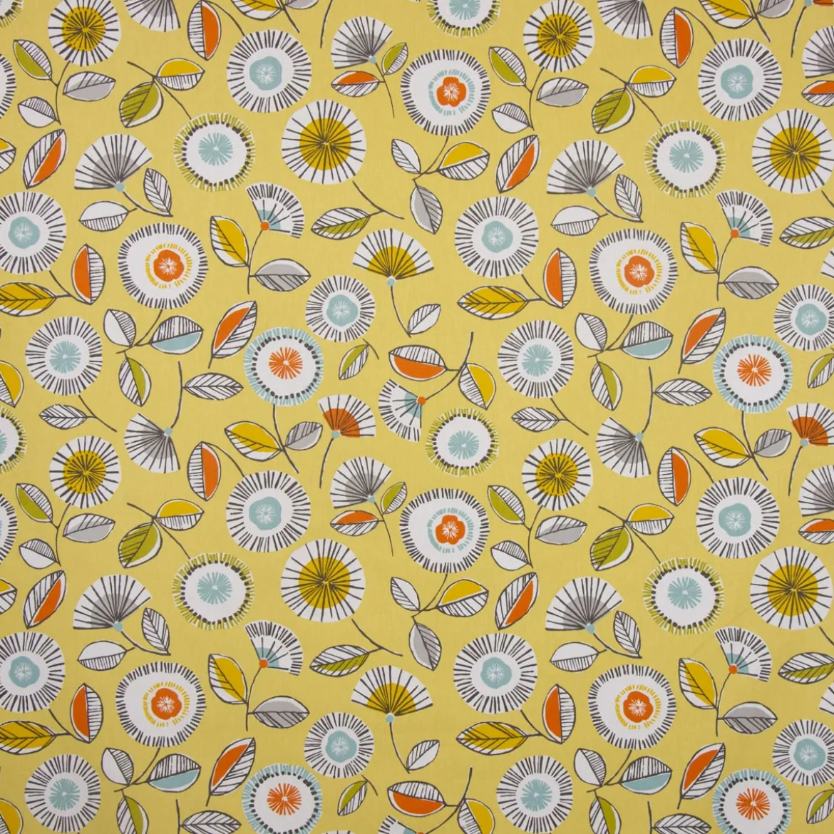 SCHÖNER LEBEN. Tischdecke Sundance Blumen hellgrün braun orange aqua verschiedene Größen