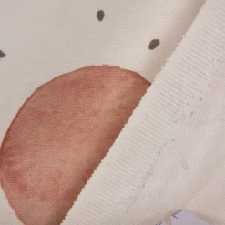 SCHÖNER LEBEN. Tischdecke wollweiß mit Kreisen Aquarell-Tupfen pastell verschiedene Größen
