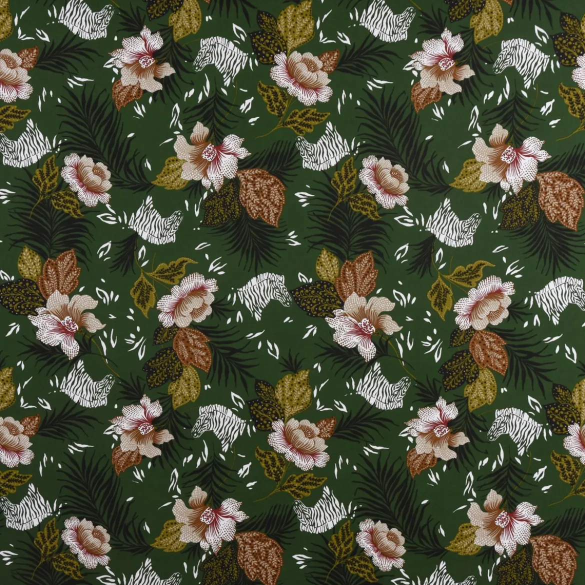 SCHÖNER LEBEN. Tischdecke ZOOP Blumen Zebra grün braun weiß schwarz verschiedene Größen