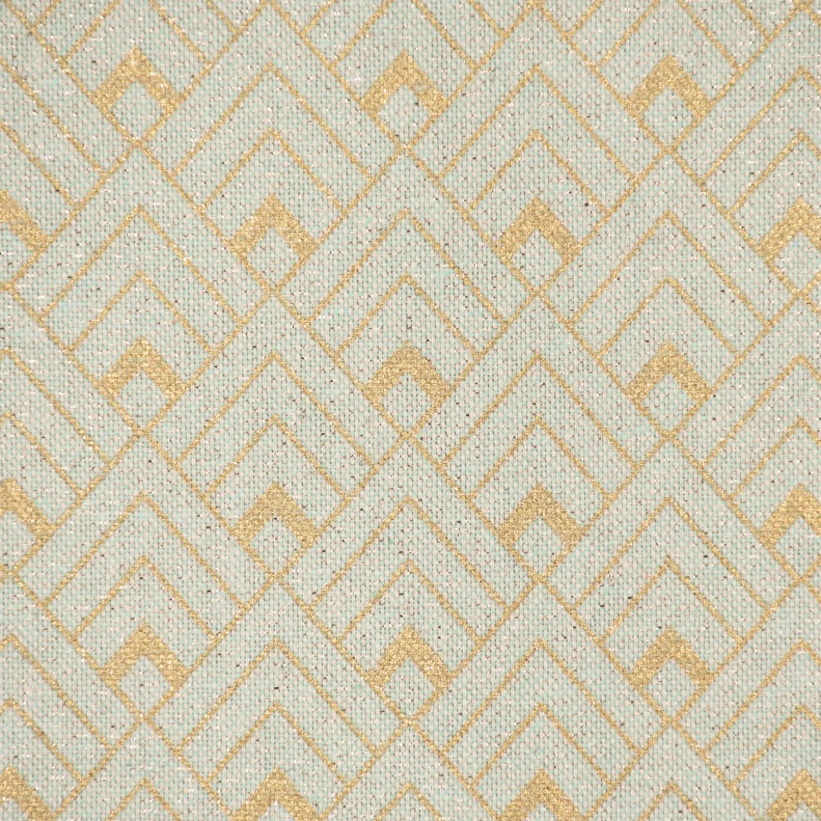 SCHÖNER LEBEN. Tischläufer Art Deco Metallic Rauten mint goldfarbig 40x160cm