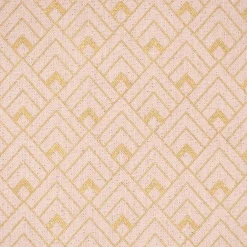 SCHÖNER LEBEN. Tischläufer Art Deco Metallic Rauten rosa goldfarbig 40x160cm