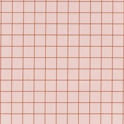 SCHÖNER LEBEN. Tischläufer aus Baumwollcanvas Jacques Gitterkaro rosa braun 40x160cm