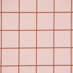 SCHÖNER LEBEN. Tischläufer aus Baumwollcanvas Jacques Gitterkaro rosa braun 40x160cm