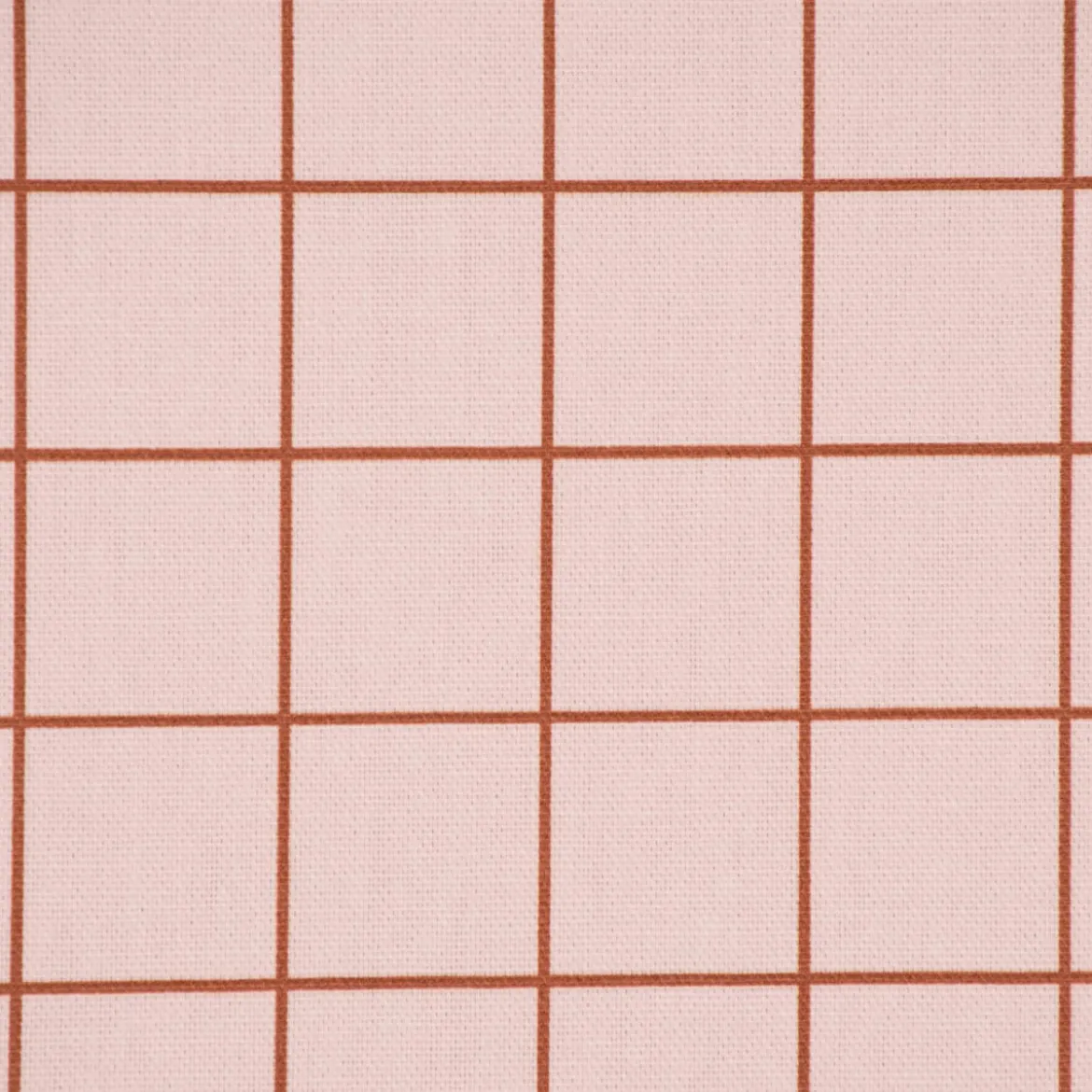 SCHÖNER LEBEN. Tischläufer aus Baumwollcanvas Jacques Gitterkaro rosa braun 40x160cm