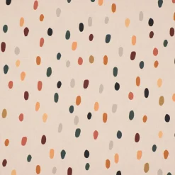 SCHÖNER LEBEN. Tischläufer aus Baumwolle Punkte Tupfen ecru grün orange 40x160cm