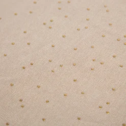 SCHÖNER LEBEN. Tischläufer aus Baumwoll-Canvas in Natur mit Goldpunkten 40x160cm