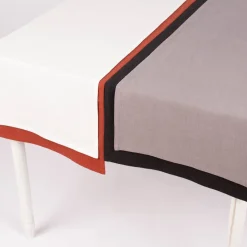 SCHÖNER LEBEN. Tischläufer Bio Ramie Leinenoptik cremeweiß 40x160cm