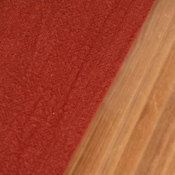 SCHÖNER LEBEN. Tischläufer Bio Ramie Leinenoptik rost 40x160cm