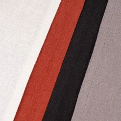 SCHÖNER LEBEN. Tischläufer Bio Ramie Leinenoptik schwarz 40x160cm