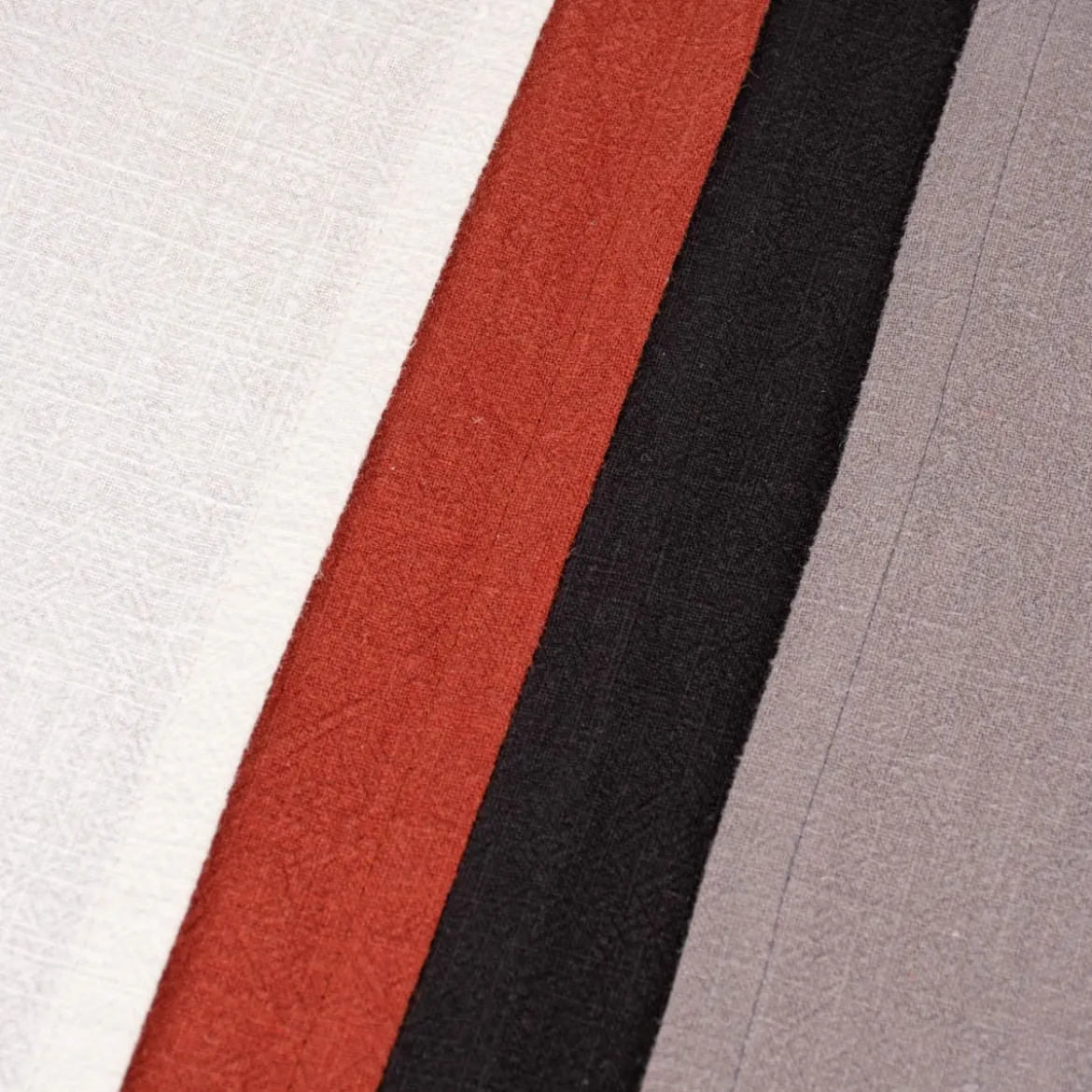 SCHÖNER LEBEN. Tischläufer Bio Ramie Leinenoptik schwarz 40x160cm