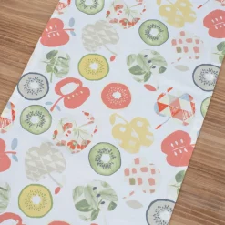 SCHÖNER LEBEN. Tischläufer Bramley Apfel Kiwi weiß rot grün beige 40x160cm