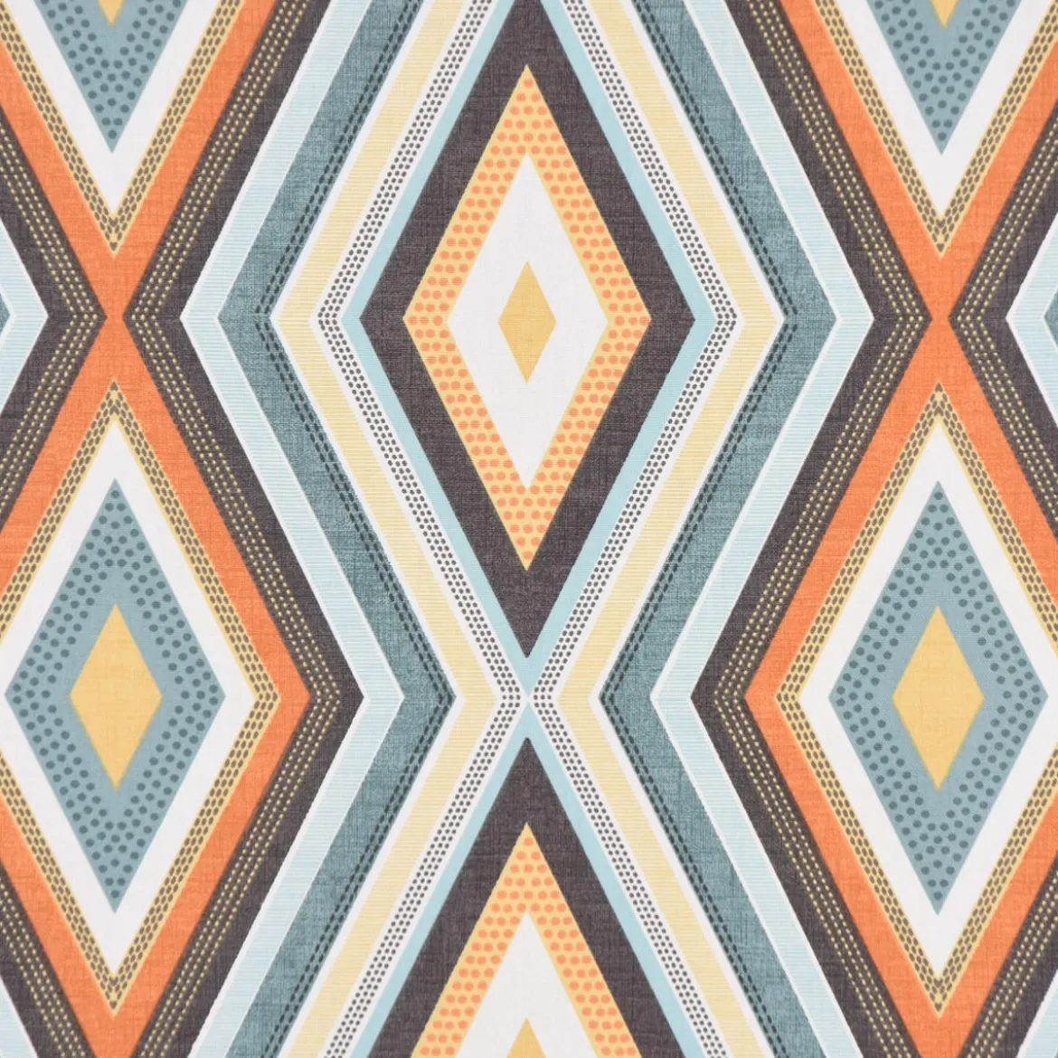 SCHÖNER LEBEN. Tischläufer Clarke & Clarke STUDIO G geometrisch Ethno Raute creme bunt 40x160cm