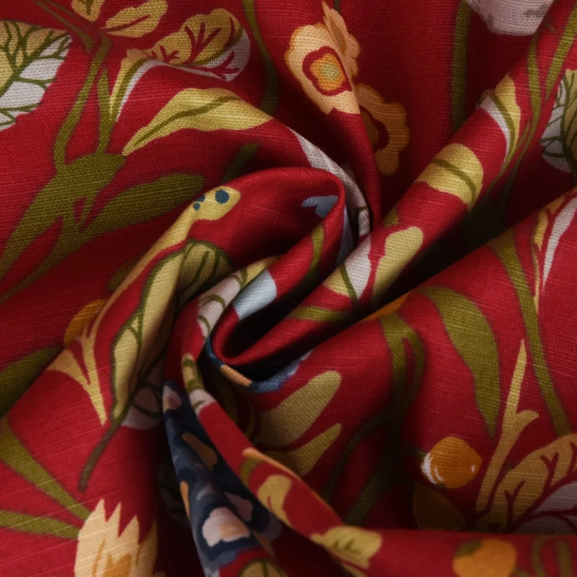 SCHÖNER LEBEN. Tischläufer Clarke & Clarke STUDIO G Blumen Hase rot grün blau 40x160cm