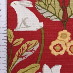SCHÖNER LEBEN. Tischläufer Clarke & Clarke STUDIO G Blumen Hase rot grün blau 40x160cm