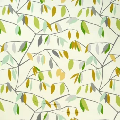 Schöner Leben Tischläufer Coco Plum Lemonade Blätter grau grün gelb 40x160cm